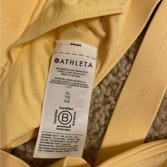 Athleta sports bra pale yellow size xl - Picture 5 of 6